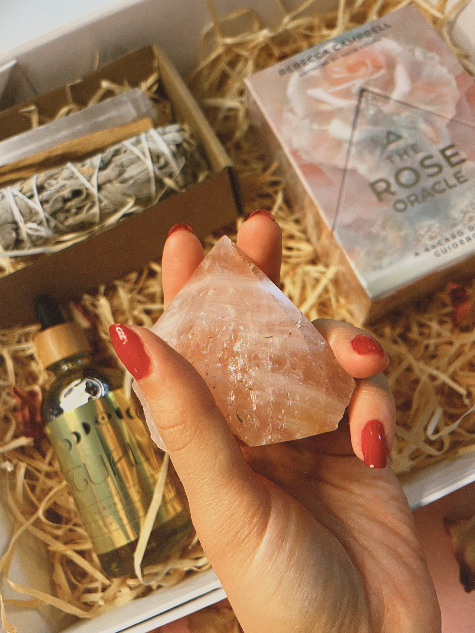 Rose quartz standing point, Sisterhood of the Rose Ritual Kit, Blessd  By Ari